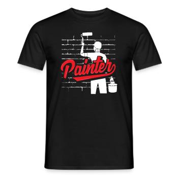 Painter Wall Art Creativity - Men's T-Shirt - black - Front - AI Model Male 178 light (178cm)