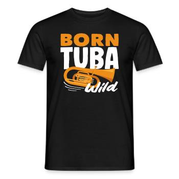 Joueur de tuba Born Tuba motif sauvage - T-shirt homme - noir - Devant - AI Model Male 178 light (178cm)