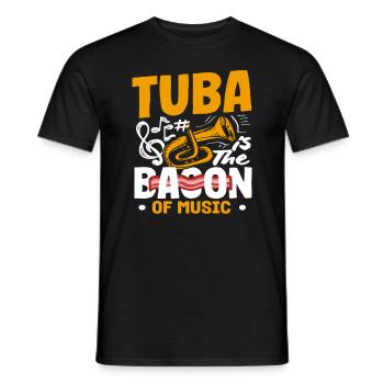 Joueur de tuba Le tuba est le bacon de la musique - T-shirt homme - noir - Devant - AI Model Male 178 light (178cm)