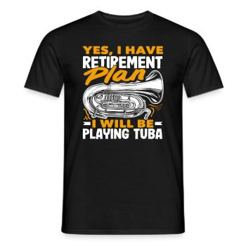 Tubiste : , j’ai un plan de retraite - T-shirt homme - noir - Devant - AI Model Male 178 light (178cm)