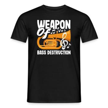 Tuba Player Weapon of Bass Destruction - Men's T-Shirt - black - Front - AI Model Male 178 light (178cm)