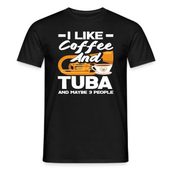 Tuba Player Café Et Tuba Fan - T-shirt homme - noir - Devant - AI Model Male 178 light (178cm)