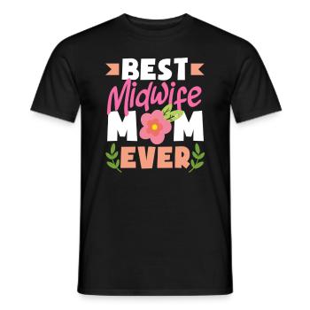 Beste Hebamme Mama Aller Zeiten - Männer T-Shirt - Schwarz - Vorne - AI Model Male 178 light (178cm)
