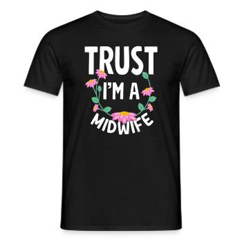 Croyez-moi, je suis sage-femme - T-shirt homme - noir - Devant - AI Model Male 178 light (178cm)