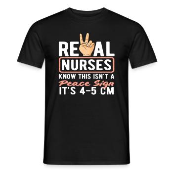 Echte Hebammen Wissen 4-5 Cm Zeichen - Männer T-Shirt - Schwarz - Vorne - AI Model Male 178 light (178cm)