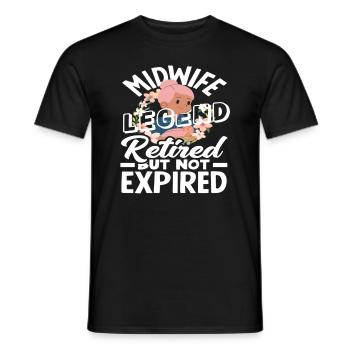 Sage-femme : une légende à la retraite, mais pas oubliée - T-shirt homme - noir - Devant - AI Model Male 178 light (178cm)
