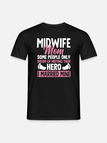 Barnmorskan Mamma Hålls Gift - T-shirt herr - svart