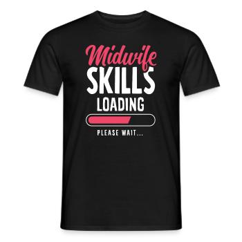Midwifery Skills Loading Please Wait - Men's T-Shirt - black - Front - AI Model Male 178 light (178cm)