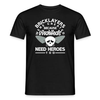 Maçons : parce que les architectes ont aussi besoin de héros - T-shirt homme - noir - Devant - AI Model Male 178 light (178cm)