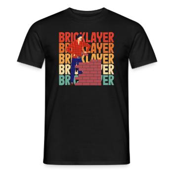 Style rétro Mason pour les amateurs d’artisanat - T-shirt homme - noir - Devant - AI Model Male 178 light (178cm)