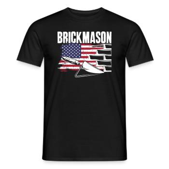 Bricklayer Bricklayer American Pride - Men's T-Shirt - black - Front - AI Model Male 178 light (178cm)