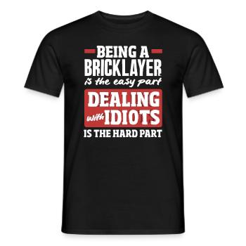 Être maçon est la partie la plus facile - T-shirt homme - noir - Devant - AI Model Male 178 light (178cm)
