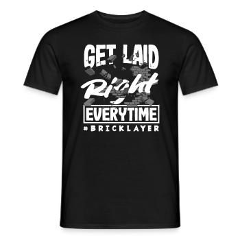Bricklayers are always properly dismissed - Men's T-Shirt - black - Front - AI Model Male 178 light (178cm)