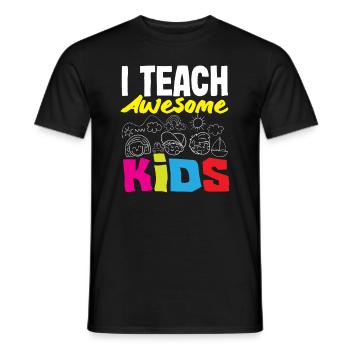 Grundschullehrerin I Teach Awesome Kids - Männer T-Shirt - Schwarz - Vorne - AI Model Male 178 light (178cm)