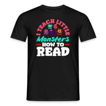 Grundschullehrer Ich Bringe Kleinen Monstern Bei, - Männer T-Shirt - Schwarz - Vorne - AI Model Male 178 light (178cm)