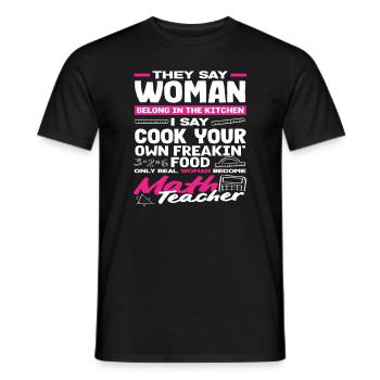 Math Teacher Math Gift - Men's T-Shirt - black - Front - AI Model Male 178 light (178cm)