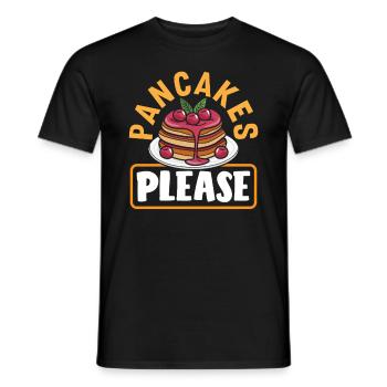 Crêpes s’il vous plaît petit déjeuner amusant - T-shirt homme - noir - Devant - AI Model Male 178 light (178cm)