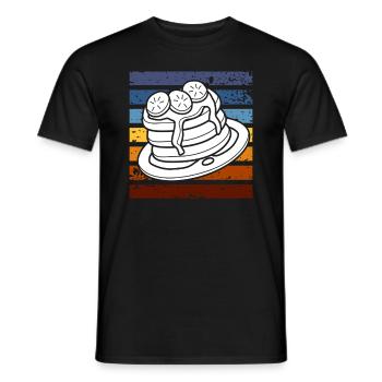 Crêpes rétro Petit-déjeuner Indulgence - T-shirt homme - noir - Devant - AI Model Male 178 light (178cm)