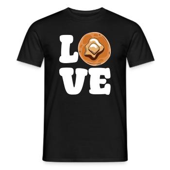 Love for Pancakes Breakfast Lovers - Men's T-Shirt - black - Front - AI Model Male 178 light (178cm)