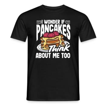Denken Pfannkuchen Auch An Mich - Männer T-Shirt - Schwarz - Vorne - AI Model Male 178 light (178cm)