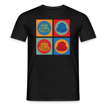 Crêpes colorées Art Breakfast Delight - T-shirt homme - noir - Devant - AI Model Male 178 light (178cm)