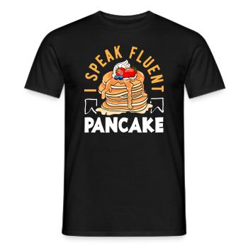 Je parle couramment les crêpes - T-shirt homme - noir - Devant - AI Model Male 178 light (178cm)