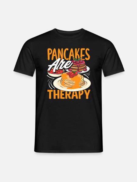 Pancakes are therapy enjoyment - Men's T-Shirt - black