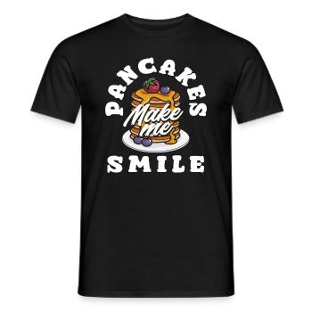 Pfannkuchen Machen Mich Lächeln - Männer T-Shirt - Schwarz - Vorne - AI Model Male 178 light (178cm)