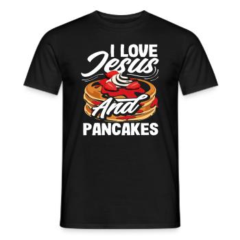 Ich Liebe Jesus Und Pfannkuchen - Männer T-Shirt - Schwarz - Vorne - AI Model Male 178 light (178cm)