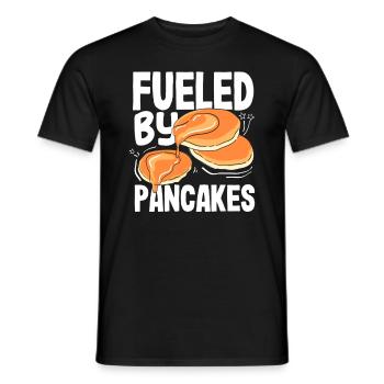 Powered by pancake energy - Men's T-Shirt - black - Front - AI Model Male 178 light (178cm)