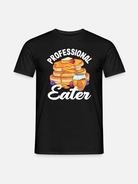 Pancakes Lovers Professional Eater - Men's T-Shirt - black