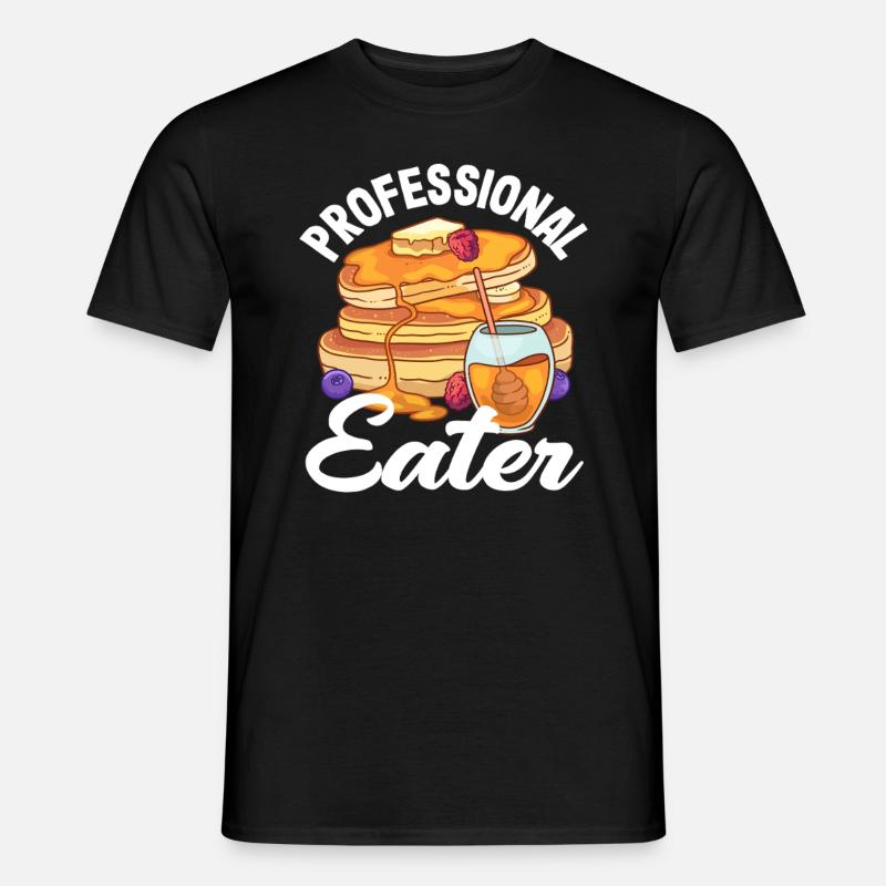 Pancakes Lovers Professional Eater - Men’s T-shirt - black