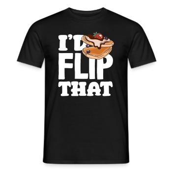 Je retourne ces crêpes - T-shirt homme - noir - Devant - AI Model Male 178 light (178cm)