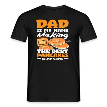 Papa fait les meilleures crêpes - T-shirt homme - noir - Devant - AI Model Male 178 light (178cm)