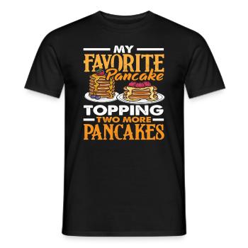Garniture de crêpes préférée Plus de crêpes - T-shirt homme - noir - Devant - AI Model Male 178 light (178cm)