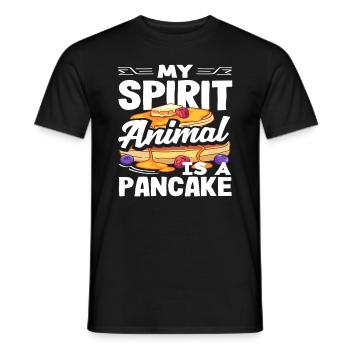 My Spirit Animal is a Pancake - Men's T-Shirt - black - Front - AI Model Male 178 light (178cm)