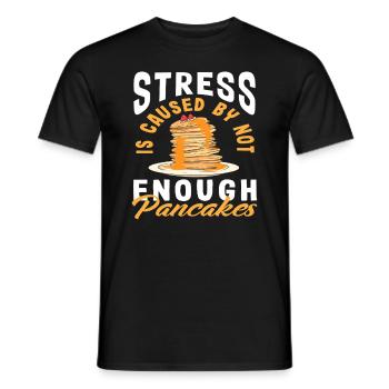 Le stress sans assez de crêpes - T-shirt homme - noir - Devant - AI Model Male 178 light (178cm)