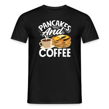 Pancakes and Coffee for Connoisseurs - Men's T-Shirt - black - Front - AI Model Male 178 light (178cm)