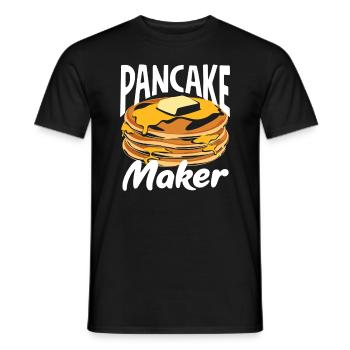 Pancake Master: Pancake Maker Fun - Men's T-Shirt - black - Front - AI Model Male 178 light (178cm)