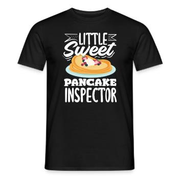 Inspecteur de petites crêpes sucrées - T-shirt homme - noir - Devant - AI Model Male 178 light (178cm)