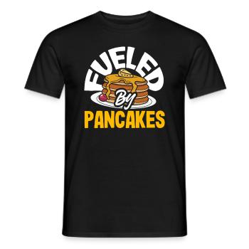Pancakes Lover: Fueled By Pancakes - Men's T-Shirt - black - Front - AI Model Male 178 light (178cm)