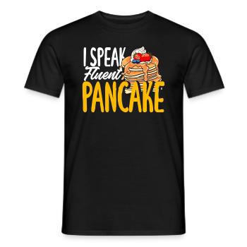 Pancakes I speak fluently - Men's T-Shirt - black - Front - AI Model Male 178 light (178cm)
