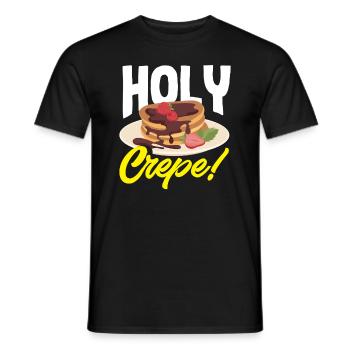 Crêpes Sainte Crêpe Plaisir du petit-déjeuner - T-shirt homme - noir - Devant - AI Model Male 178 light (178cm)