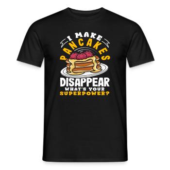 Making Pancakes Disappear Superpower - Men's T-Shirt - black - Front - AI Model Male 178 light (178cm)