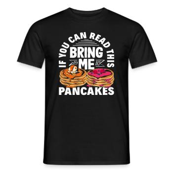 Les crêpes m’apportent de la joie - T-shirt homme - noir - Devant - AI Model Male 178 light (178cm)