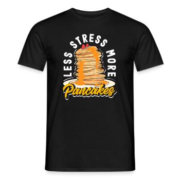 Des crêpes moins de stress, plus de crêpes - T-shirt homme - noir - Devant - AI Model Male 178 light (178cm)