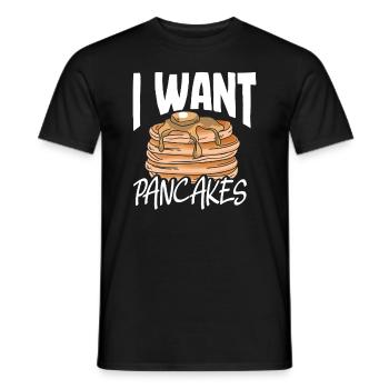 Crêpes Je veux des crêpes Petit déjeuner - T-shirt homme - noir - Devant - AI Model Male 178 light (178cm)