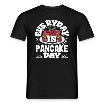 Pancakes Every day is Pancake Day - Men's T-Shirt - black - Front - AI Model Male 178 light (178cm)