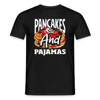 Crêpes et pyjamas Plaisir du petit-déjeuner - T-shirt homme - noir - Devant - AI Model Male 178 light (178cm)