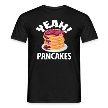 Pancakes Yeah! Mit Kirschen Und Blaubeeren - Männer T-Shirt - Schwarz - Vorne - AI Model Male 178 light (178cm)